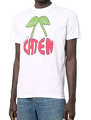 Tricou DSQUARED2, Caten Cherry Print  White