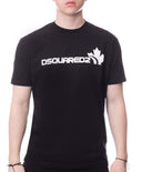 Tricou DSQUARED2, D2 White Leaf, Negru