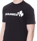 Tricou DSQUARED2, D2 White Leaf, Negru