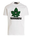 Tricou DSQUARED2, Cool Fit Leaf, Alb