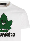 Tricou DSQUARED2, Cool Fit Leaf, Alb