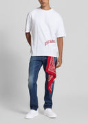TRICOU DSQUARED, Logo-Print T-shirt , Loose Fit, Alb