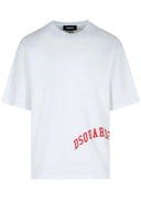 TRICOU DSQUARED, Logo-Print T-shirt , Loose Fit, Alb