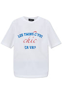 Tricou DSQUARED2, Chic Print, White