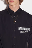 Camasa Dsquared2, Logo Frontal Ceresio, Black
