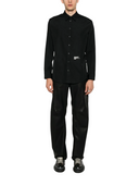 Camasa DSQUARED2, Text Print, Headquarter Dropped Design, Full Black