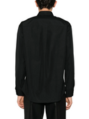 Camasa DSQUARED2, Text Print, Headquarter Dropped Design, Full Black