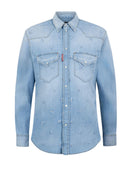Camasa DSQUARED2, Super Light Wash Canadian Western Shirt