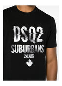 Tricou DSQUARED2, Subarbans Print, Black
