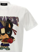Tricou DSQUARED2, Logo Dog Print, White