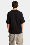 Tricou DSQUARED2, Phys Ed Print, Loose Fit, Black