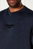 TRICOU DSQUARED2, T-shirt con logo goffrato,black + dark navy print