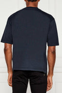 TRICOU DSQUARED2, T-shirt con logo goffrato,black + dark navy print