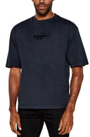TRICOU DSQUARED2, T-shirt con logo goffrato,black + dark navy print