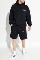 Hanorac DSQUARED2, Logo brodat alb, Negru