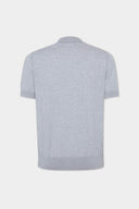 TRICOU DSQUARED2 Knit Polo, Bumbac, Gri, Regular Fit