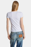 Tricou DSQUARED2, Mini Fit Maple Leaf, White