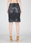Fusta Dsquared2, RAW CUT Midi, Gri