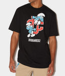 Tricou DSQUARED2 ,Smurfs Regular T-Shirt, Black