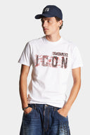 Tricou DSQUARED2, Cool/Slim Fit, White Icon, Scribble Print