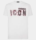 Tricou DSQUARED2, Cool/Slim Fit, White Icon, Scribble Print