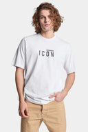 Tricou DSQUARED2, Black Icon Loose Fit, White