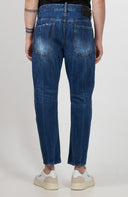 Jeans DSQUARED2, INDIGO BLUE DENIM STRAIGHT-LEG TROUSERS