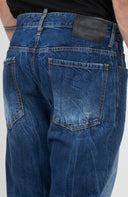 Jeans DSQUARED2, INDIGO BLUE DENIM STRAIGHT-LEG TROUSERS