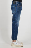 Jeans DSQUARED2, INDIGO BLUE DENIM STRAIGHT-LEG TROUSERS