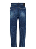 Jeans DSQUARED2, INDIGO BLUE DENIM STRAIGHT-LEG TROUSERS