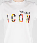 Tricou DSQUARED2, Sunset Print, White