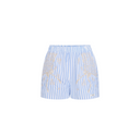 PANTALONI SCURTI ELISABETTA FRANCHI,  Poplin, Embroideries, Blue