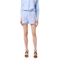 PANTALONI SCURTI ELISABETTA FRANCHI,  Poplin, Embroideries, Blue