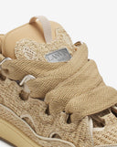 Sneakers Lanvin, Curb Design, Raffia Pattern, Beige Neutral