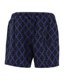 Short MARCELO BURLON, Insertie logo albastra, Negru