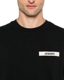 Tricou JACQUEMUS, Le T-shirt Gros Grain, Negru