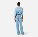 SALOPETA ELISABETTA FRANCHI, Denim, Letters Print, Albastru
