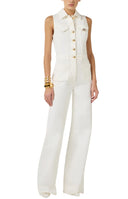 Salopeta ELISABETTA FRANCHI,Denim jumpsuit with logo detail