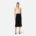 TOP ELISABETTA FRANCHI, Knit top with logo,Wool, White
