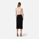 TOP ELISABETTA FRANCHI, Knit top with logo,Wool, White