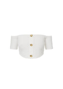 Top ELISABETTA FRANCHI,  knit fabric, Alb