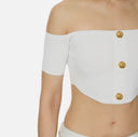 Top ELISABETTA FRANCHI,  knit fabric, Alb