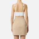 Top ELISABETTA FRANCHI, In crêpe fabric with jewel detail