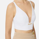 Top ELISABETTA FRANCHI, In crêpe fabric with jewel detail