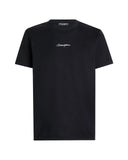 TRICOU DOLCE & GABBANA, White Logo Embroidered, Navy Blue