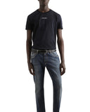 TRICOU DOLCE & GABBANA, White Logo Embroidered, Navy Blue
