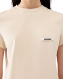 Tricou JACQUEMUS, logo-patch t-shirt, Bej