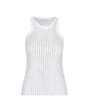 Top THE ATTICO, White Crystal Insert, White