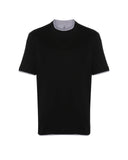 Tricou BRUNELLO CUCINELLI, Contrast Trim, Black