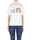 Tricou DSQUARED2, Sunset Print, White